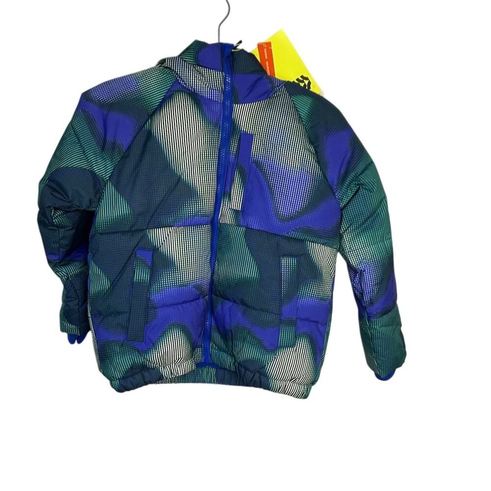All In Motion Blue Puffer Jacket XS 4-5 Winter NWT